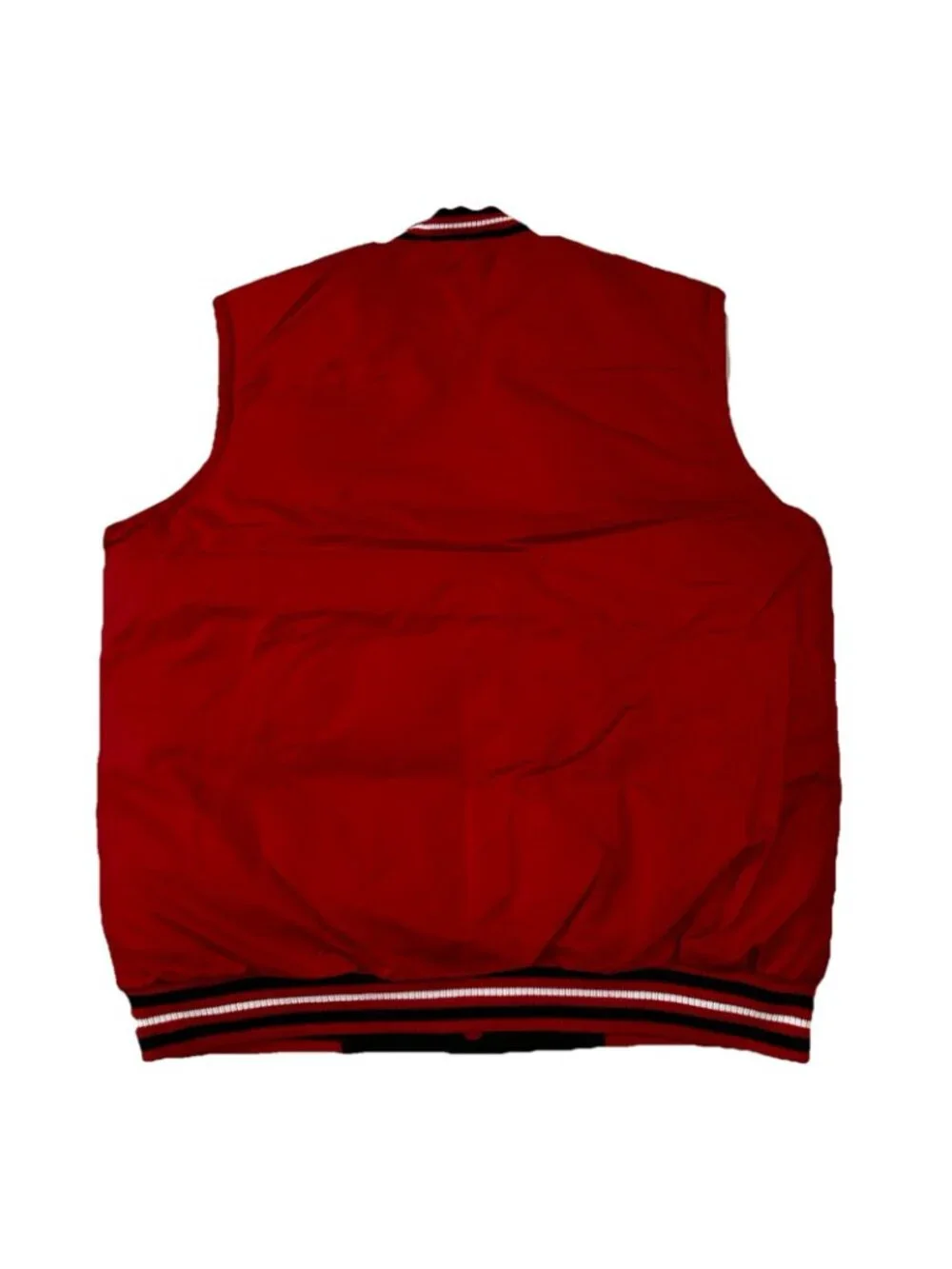 Miami Heat Mens Large Reversible Puffer Vest Black Red JH Design NBA Snap Button